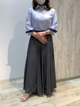「アイテム（ビジネスシャツ）」を使った、BRICK HOUSE by Tokyo Shirts 博多ゆめタウン店さん（レディース・152cm）の夏コーディネート