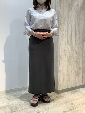 「アイテム（ビジネスシャツ）」を使った、BRICK HOUSE by Tokyo Shirts 博多ゆめタウン店さん（レディース・152cm）の夏コーディネート