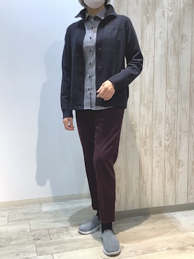 「アイテム（ビジネスシャツ）」を使った、BRICK HOUSE by Tokyo Shirts 博多ゆめタウン店さん（レディース・164cm）の秋コーディネート