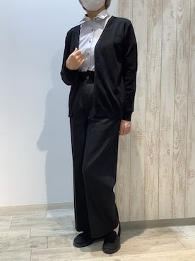 「アイテム（ビジネスシャツ）」を使った、BRICK HOUSE by Tokyo Shirts 博多ゆめタウン店さん（レディース・164cm）の秋コーディネート