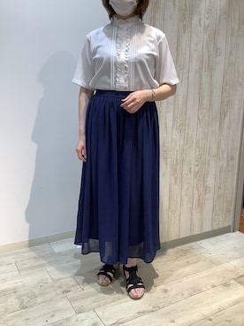 「アイテム（シャツ/ブラウス）」を使った、BRICK HOUSE by Tokyo Shirts 博多ゆめタウン店さん（レディース・158cm）の夏コーディネート