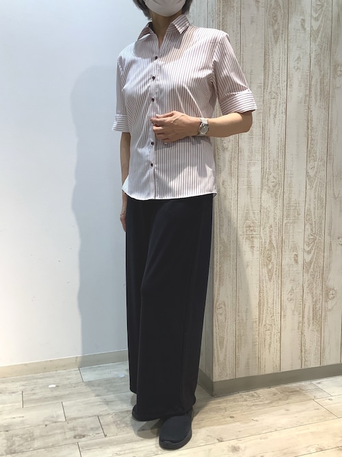 セール】形態安定ノーアイロン スキッパー 5分袖ビジネス