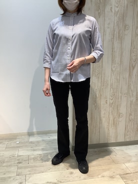 「ブルー×ブラック」｜BRICK HOUSE by Tokyo Shirts 博多ゆめタウン店さん（レディース・158cm）の春コーディネート