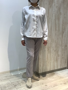 「TOKYO SHIRTS（トウキョウシャツ）のアイテム」を使った、BRICK HOUSE by Tokyo Shirts 博多ゆめタウン店さん（レディース・164cm）の春コーディネート