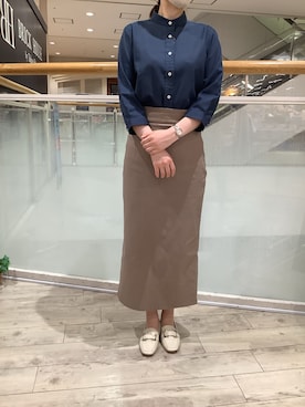 「CITIZEN（シチズン）のアイテム」を使った、BRICK HOUSE by Tokyo Shirts 博多ゆめタウン店さん（レディース・160cm）の夏コーディネート