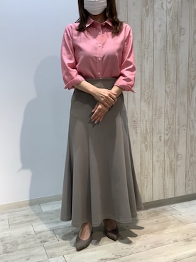 「ピンクシャツ」｜BRICK HOUSE by Tokyo Shirts 博多ゆめタウン店さん（レディース・152cm）の春コーディネート