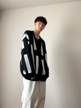 「G.O.C（ジーオーシー）のアイテム（カーディガン/ボレロ）」を使った、MARINさん（メンズ・179cm）の春コーディネート