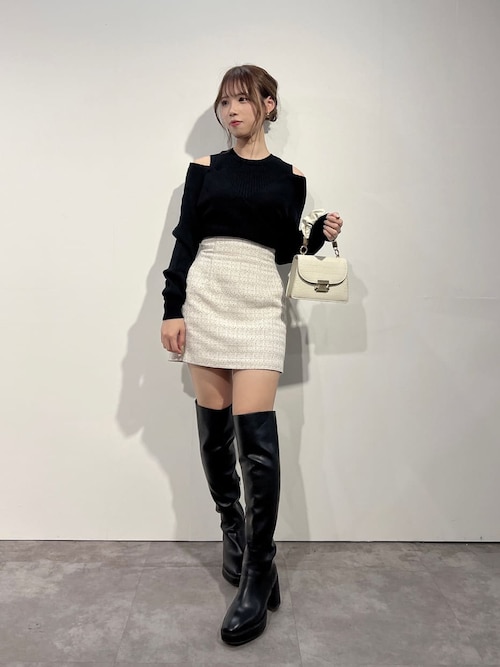 ダズリン　ブーツ　ニーハイブーツ dazzlinami さんのブーツを使ったコーディネート - ZOZOTOWN