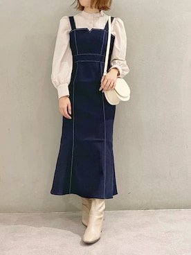 「158cmコーデ」｜「アイテム（ブーツ）」を使った、ami さん（レディース・158cm）の秋コーディネート