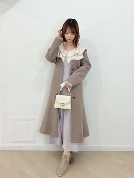 「大人シンプル」｜「アイテム（その他アウター）」を使った、ami さん（レディース・158cm）の秋コーディネート