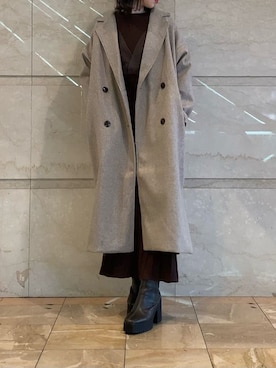 「158cmコーデ」｜「アイテム（その他アウター）」を使った、ami さん（レディース・158cm）の冬コーディネート