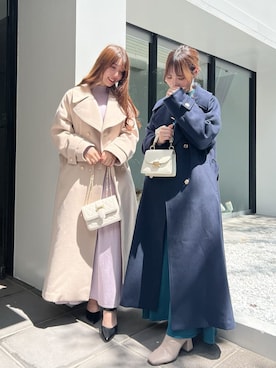 「お揃いコーデ」｜「アイテム（その他アウター）」を使った、ami さん（レディース・158cm）の秋コーディネート