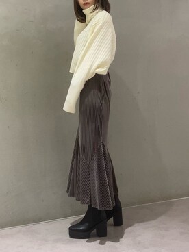 「158cmコーデ」｜「アイテム（ブーツ）」を使った、ami さん（レディース・158cm）の冬コーディネート