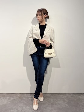「韓国コーデ」｜「アイテム（その他アウター）」を使った、ami さん（レディース・158cm）の秋コーディネート