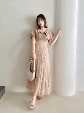 dazzlin 【CALNAMUR コラボ】ジップカラーコルセットワンピース CALNAMURコラボ】ジップカラーコルセットワンピース