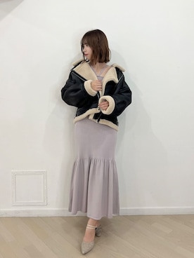 「158cmコーデ」｜「アイテム（ブルゾン）」を使った、ami さん（レディース・158cm）の秋コーディネート