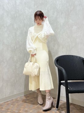 「消えそうな色コーデ」｜「アイテム（ワンピース/ドレス）」を使った、ami さん（レディース・158cm）の秋コーディネート