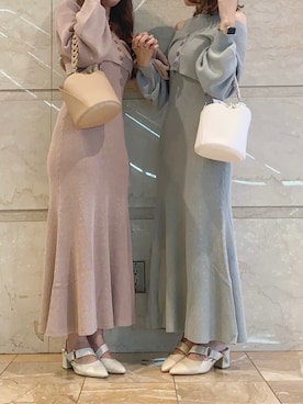 「お揃いコーデ」｜「アイテム（ワンピース/ドレス）」を使った、ami さん（レディース・158cm）の秋コーディネート