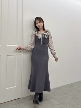 「お呼ばれ」｜「アイテム（ワンピース）」を使った、ami さん（レディース・158cm）の冬コーディネート