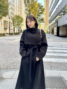 「dazzlin（ダズリン）のアイテム（その他アウター）」を使った、ami さん（レディース・158cm）の冬コーディネート