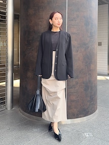LAYERED COLLARLESS JK｜ノーカラージャケット | ELENDEEK （エレン