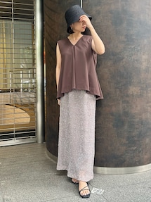 ELENDEEK エレンディーク スパンコールプリーツスカート セール】スパンコールプリーツスカート（スカート）｜ELENDEEK（エレン