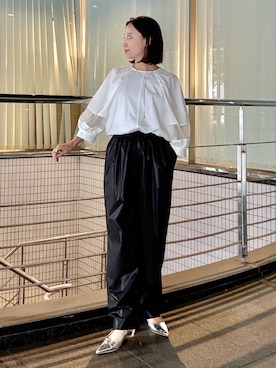 「アイテム（その他シューズ、シルバー系）」を使った、azusaさん（レディース・153cm）の夏コーディネート