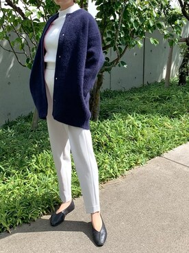 「大人シンプル」｜「アイテム（その他アウター）」を使った、azusaさん（レディース・153cm）の秋コーディネート