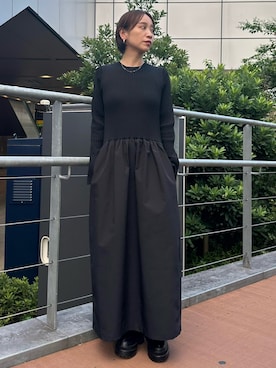 「ELENDEEK」｜「アイテム（ワンピース/ドレス）」を使った、azusaさん（レディース・153cm）の秋コーディネート