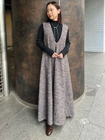 TWEED DEEP V NECK OP｜エレンディーク（ELENDEEK）アウトレット公式