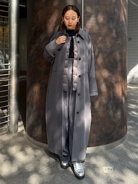 「アイテム（ローファー、シルバー系）」を使った、azusaさん（レディース・153cm）の秋コーディネート