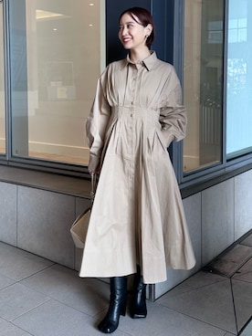 「ELENDEEK」｜「アイテム（ワンピース/ドレス）」を使った、azusaさん（レディース・153cm）の冬コーディネート