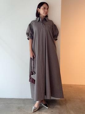 「グレー」｜「アイテム（パンプス）」を使った、azusaさん（レディース・153cm）の夏コーディネート