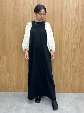 「ELENDEEK」｜「アイテム（ワンピース/ドレス）」を使った、azusaさん（レディース・153cm）の秋コーディネート