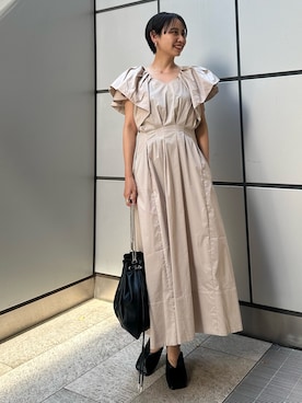 「お呼ばれ」｜「アイテム（ワンピース）」を使った、azusaさん（レディース・153cm）の夏コーディネート