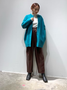 「ブーツコーデ」｜「アイテム（その他アウター）」を使った、azusaさん（レディース・153cm）の秋コーディネート
