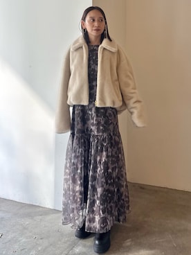 「ファーコート」｜azusaさん（レディース・153cm）の秋コーディネート