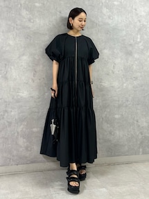 ELENDEEK ワンピース センタージップティアードワンピース