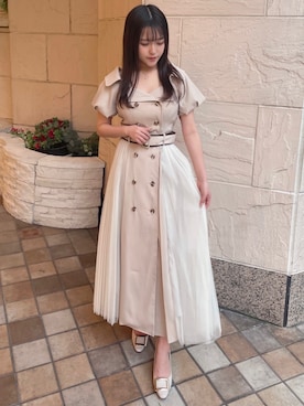 「トレンチ」｜「アイテム（ワンピース/ドレス）」を使った、noaさん（レディース・149cm）の春コーディネート