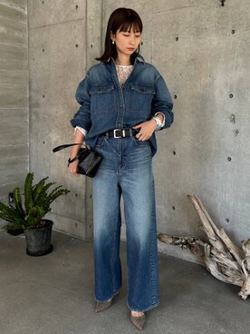 「Chaos（カオス）のChaos(カオス)/◆WHY NOT NOW◆リバーランチデニム（デニムパンツ）」を使った、chaosmikuさん（レディース・170cm）の夏コーディネート