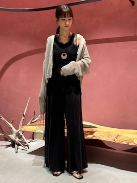 「Chaos（カオス）のChaos(カオス)/モーラワイドワイドパンツ（その他パンツ、ブラック系）」を使った、chaosmikuさん（レディース）の夏コーディネート
