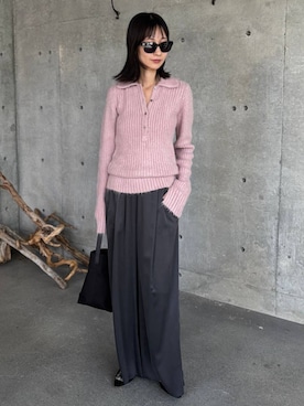 「アイテム（チェスターコート）」を使った、chaosmikuさん（レディース・170cm）の冬コーディネート