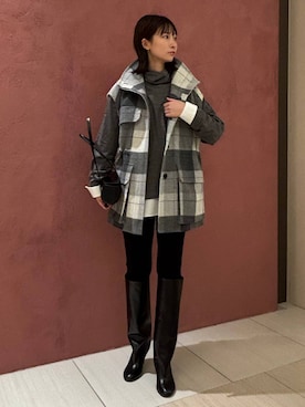 「Chaos（カオス）のChaos(カオス)/◇佐藤佳菜子さんYouTube紹介◇　レダリーハイネックプルオーバー　【セットアップ可】（ニット/セーター）」を使った、chaosmikuさん（レディース・170cm）の秋コーディネート