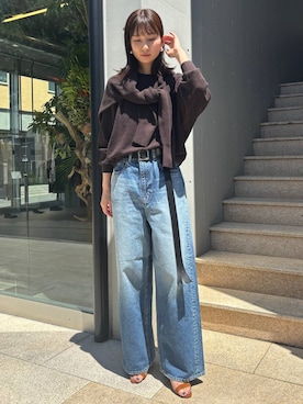 「Chaos（カオス）のChaos(カオス)/◆WHY NOT NOW◆リバーランチデニム（デニムパンツ）」を使った、chaosmikuさん（レディース・170cm）の夏コーディネート