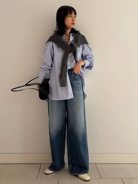 「Chaos（カオス）のChaos(カオス)/◆WHY NOT NOW◆リバーランチデニム（デニムパンツ）」を使った、chaosmikuさん（レディース・170cm）の夏コーディネート