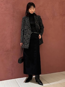 「アイテム（テーラードジャケット）」を使った、chaosmikuさん（レディース・170cm）の冬コーディネート