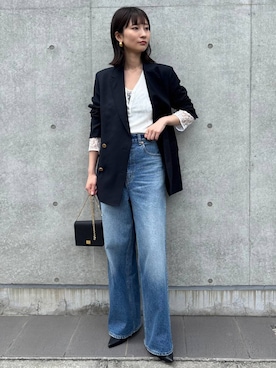 「Chaos（カオス）のChaos(カオス)/◆WHY NOT NOW◆リバーランチデニム（デニムパンツ）」を使った、chaosmikuさん（レディース・170cm）の秋コーディネート