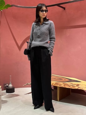 「アイテム（ノーカラーコート）」を使った、chaosmikuさん（レディース・170cm）の冬コーディネート