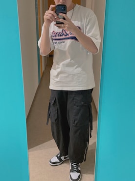 「BEN DAVIS（ベンデイビス）のアイテム（Tシャツ/カットソー）」を使った、SUKIYAさん（メンズ・173cm）の春コーディネート