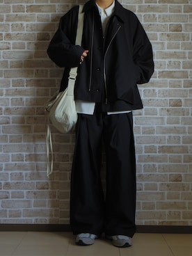 「NEWBALANCE」｜「アイテム（スラックス）」を使った、まっつーさん（メンズ・178cm）の春コーディネート
